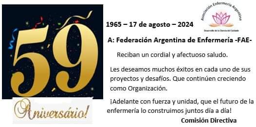 59 ANIVERSARIO - FAE 59 ANIVERSARIO - FAE